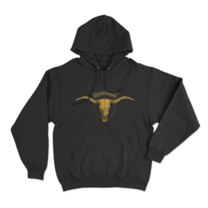 Dutton Ranch Barbed Wire Skull Unisex Hoodie Black