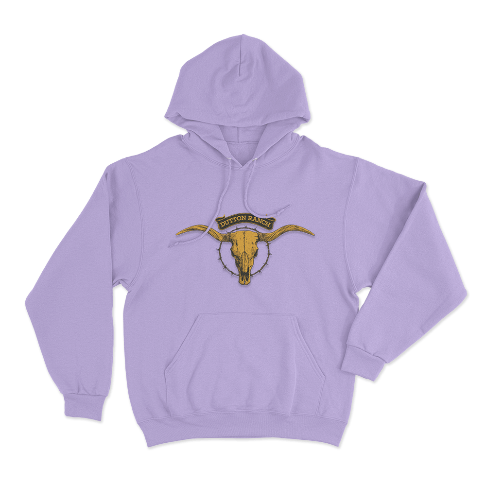 Dutton Ranch Barbed Wire Skull Unisex Hoodie Purple Dutton Ranch Barbed Wire Skull Unisex Hoodie Purple
