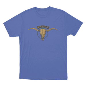 Dutton Ranch Barbed Wire Skull Unisex T Shirt Blue
