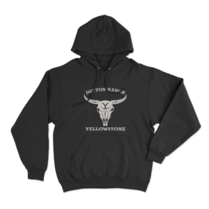 Dutton Ranch Steer Skull Unisex Hoodie Black