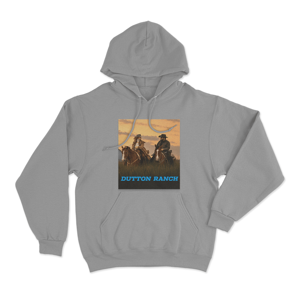 Dutton Ranch Sunset Ride Unisex Hoodie Grey Dutton Ranch Sunset Ride Unisex Hoodie Grey