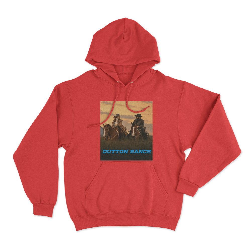 Dutton Ranch Sunset Ride Unisex Hoodie Red Dutton Ranch Sunset Ride Unisex Hoodie Red