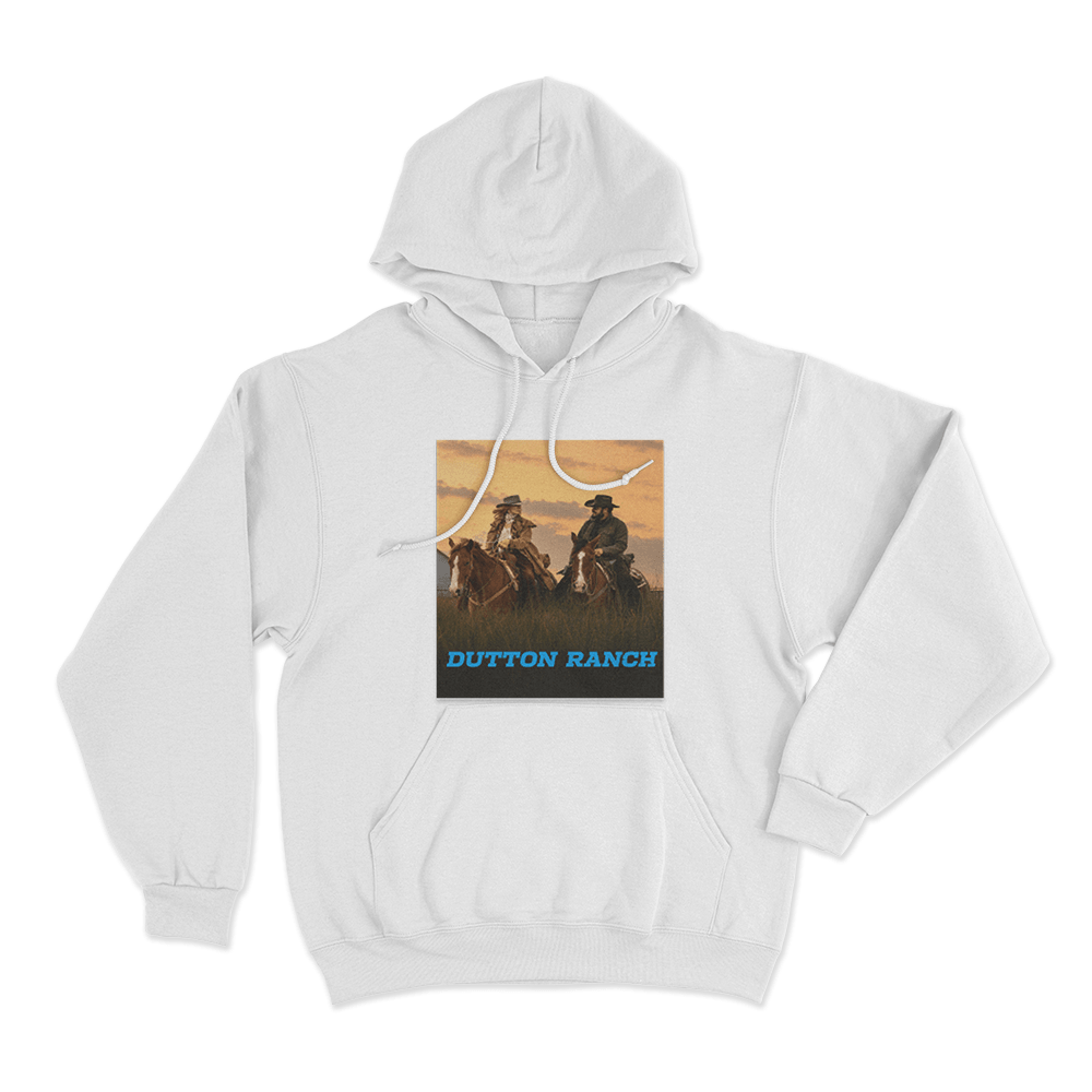 Dutton Ranch Sunset Ride Unisex Hoodie White Dutton Ranch Sunset Ride Unisex Hoodie White