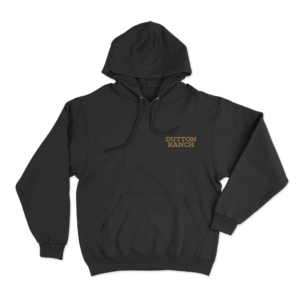 Dutton Ranch Text Logo Unisex Hoodie Black