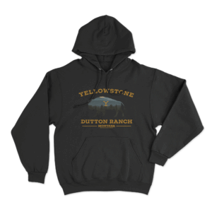 Yellowstone Dutton Ranch Bison Unisex Hoodie Black